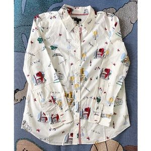 Talbots Classic Cotton Shirt Scenic France